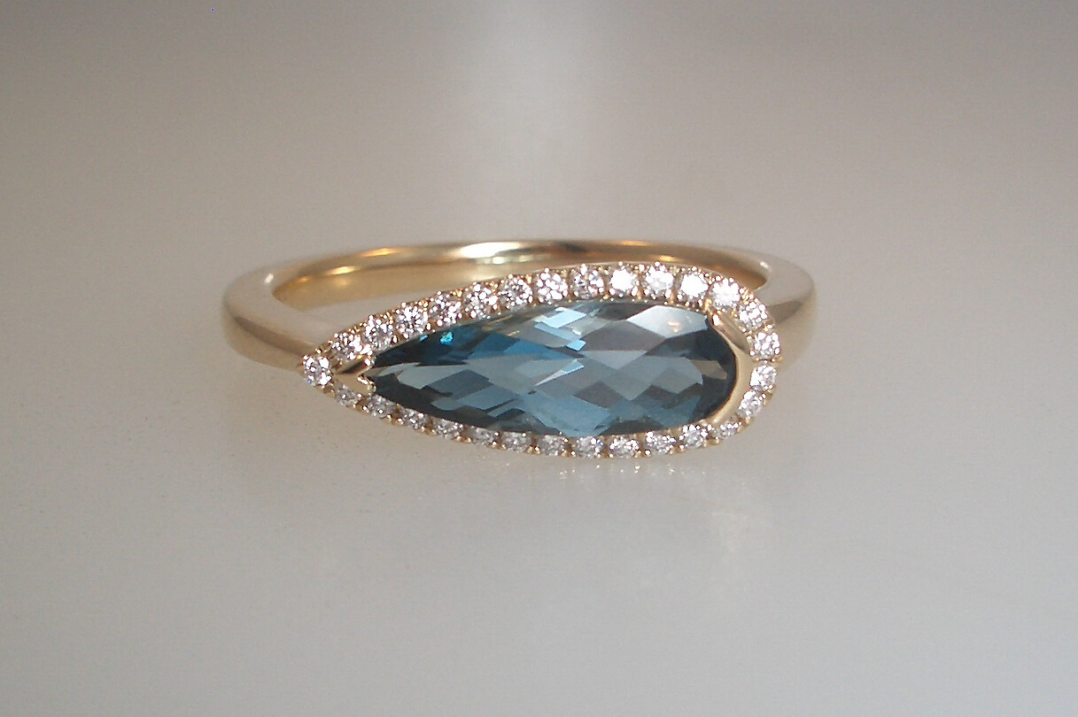 Pear Shaped Topaz Ring