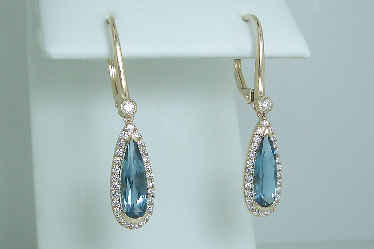 Pear Shaped Topaz Dangles