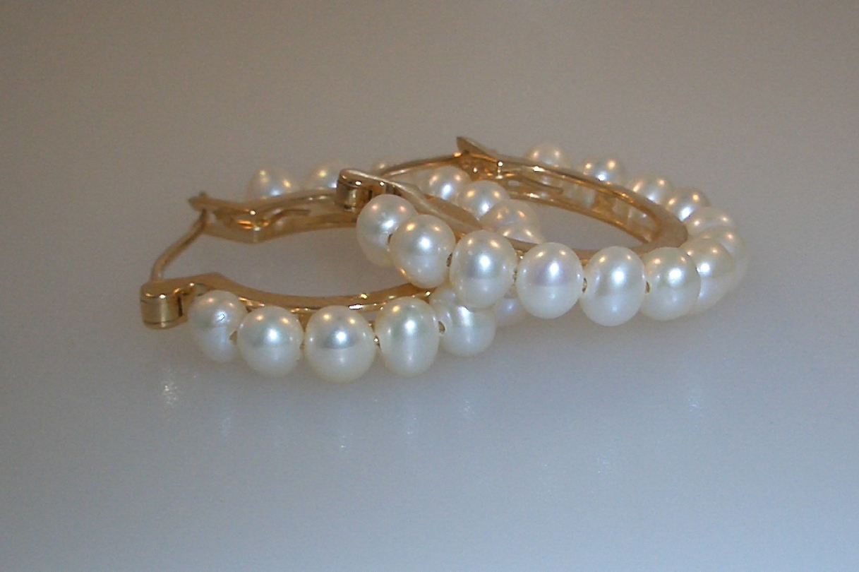 Pearl Hoops