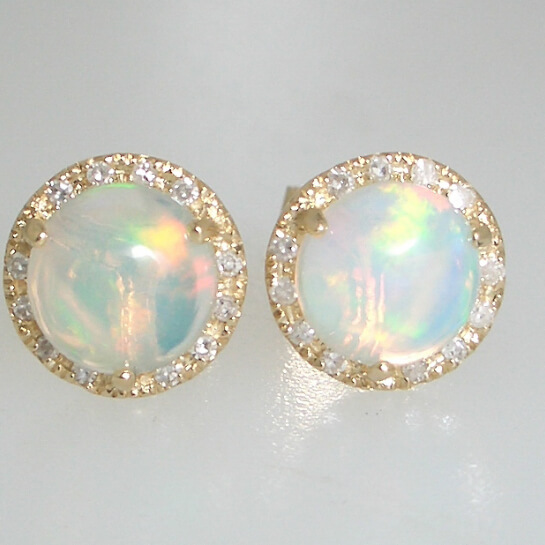 Ethiopian Opal Stud Earrings