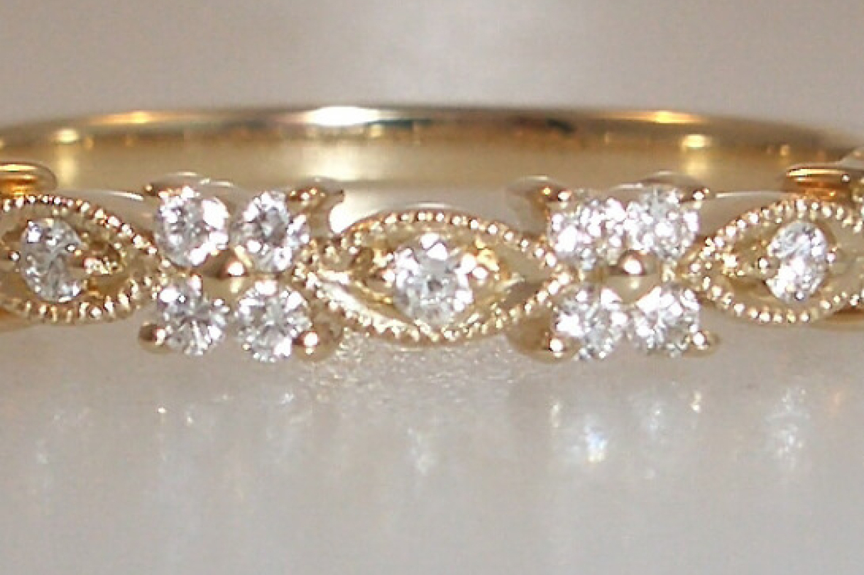 Floral Inspired Diamond Band