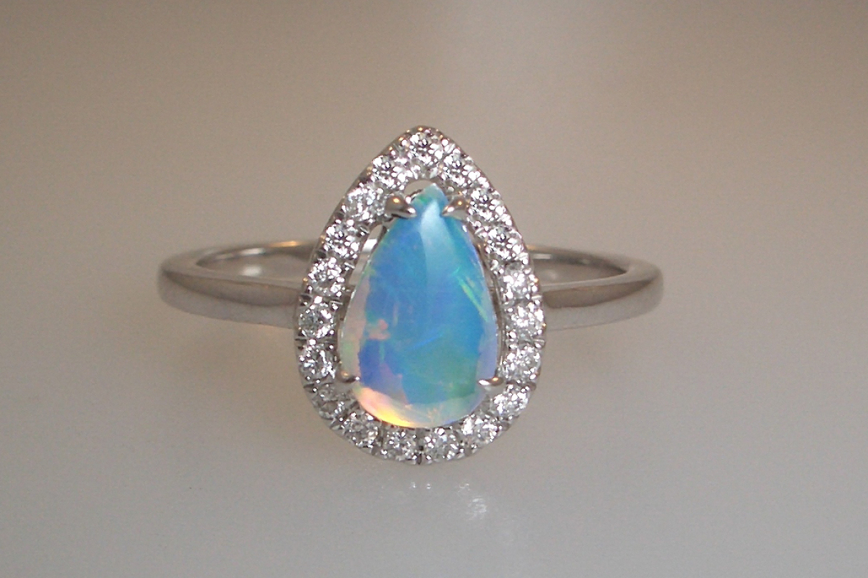 Pear Shaped Opal Ring