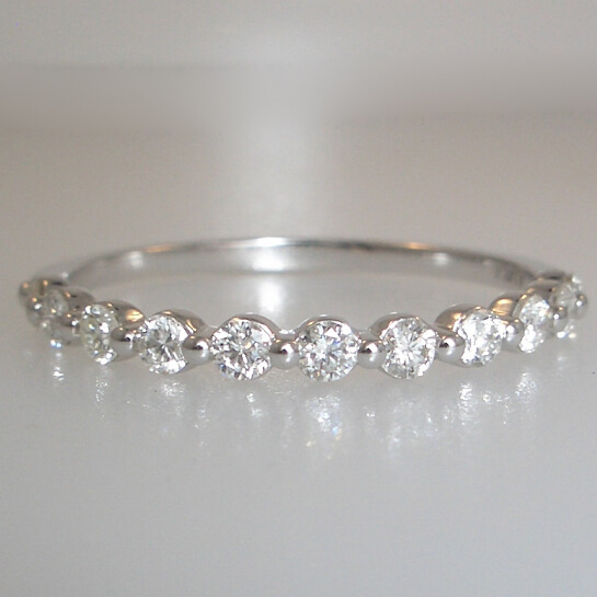 White Gold Bubble Band