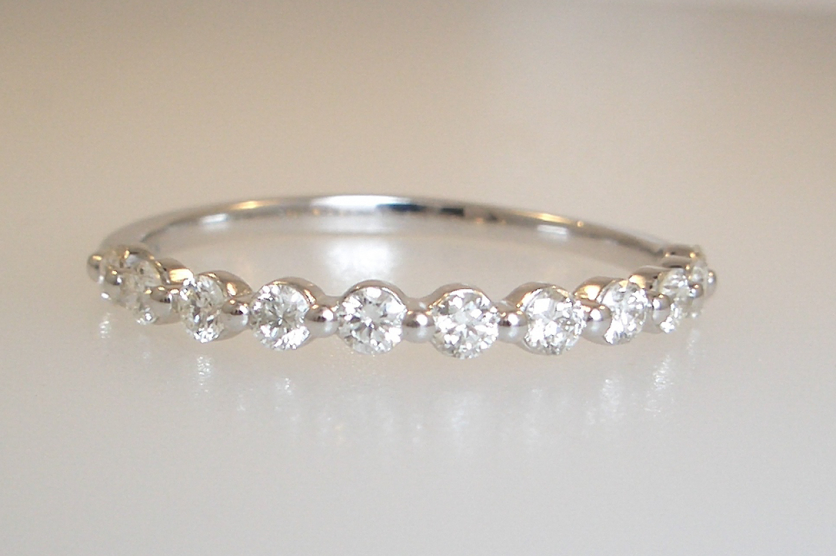 White Gold Bubble Wedding Band