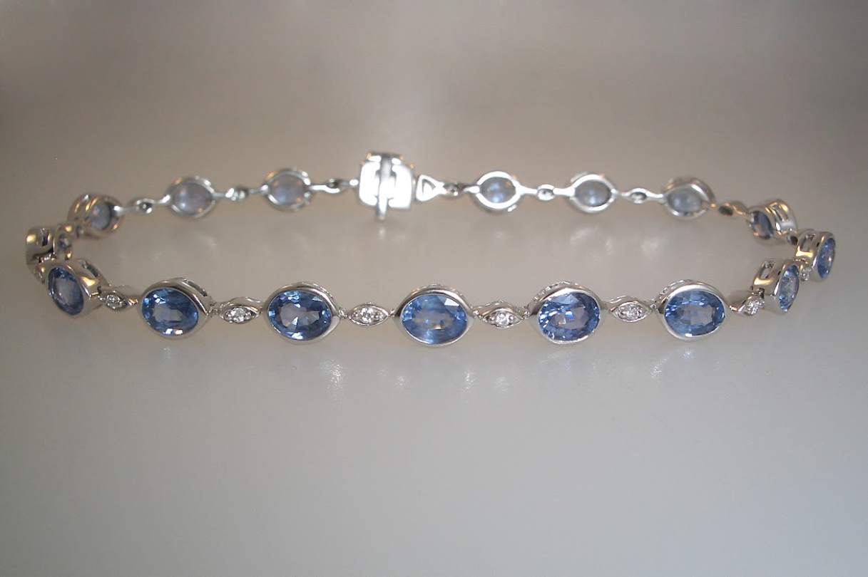 Pastel Blue Sapphire Bracelet