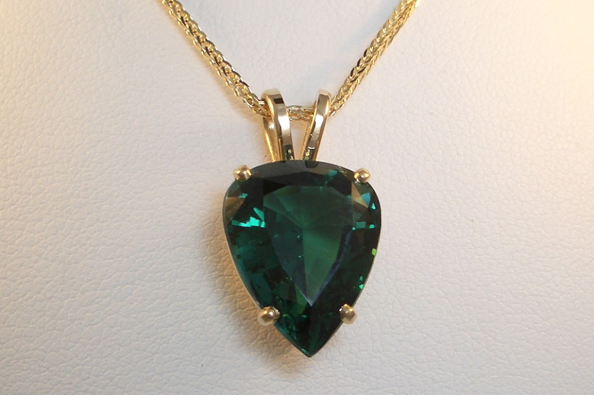 Afghan Chromium Tourmaline Pendant