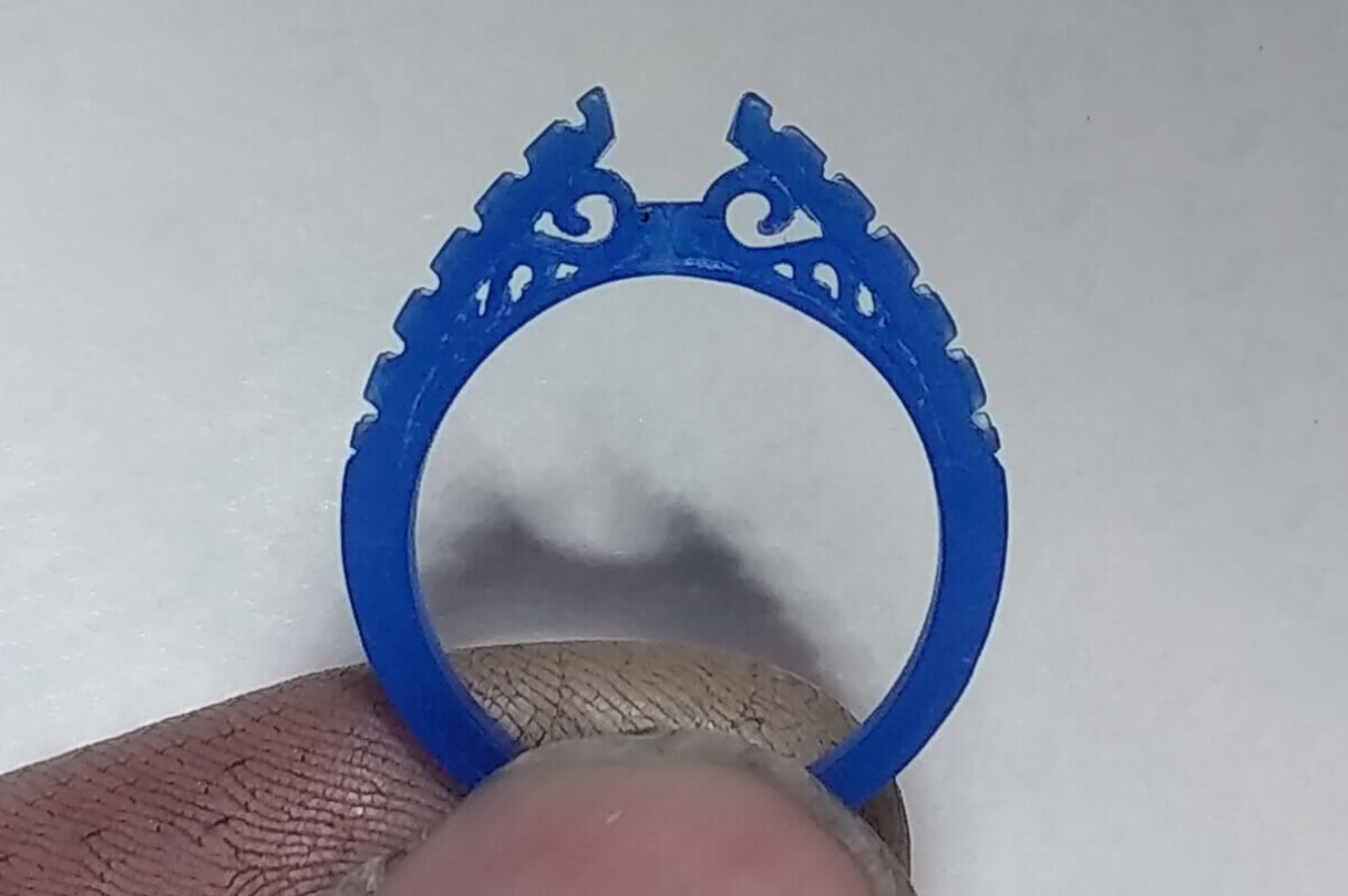 blue molding of custom band