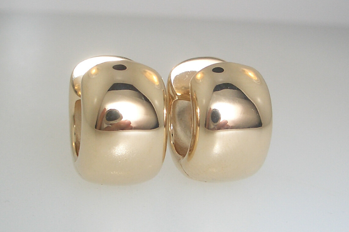 Chunky Solid Gold Hoops