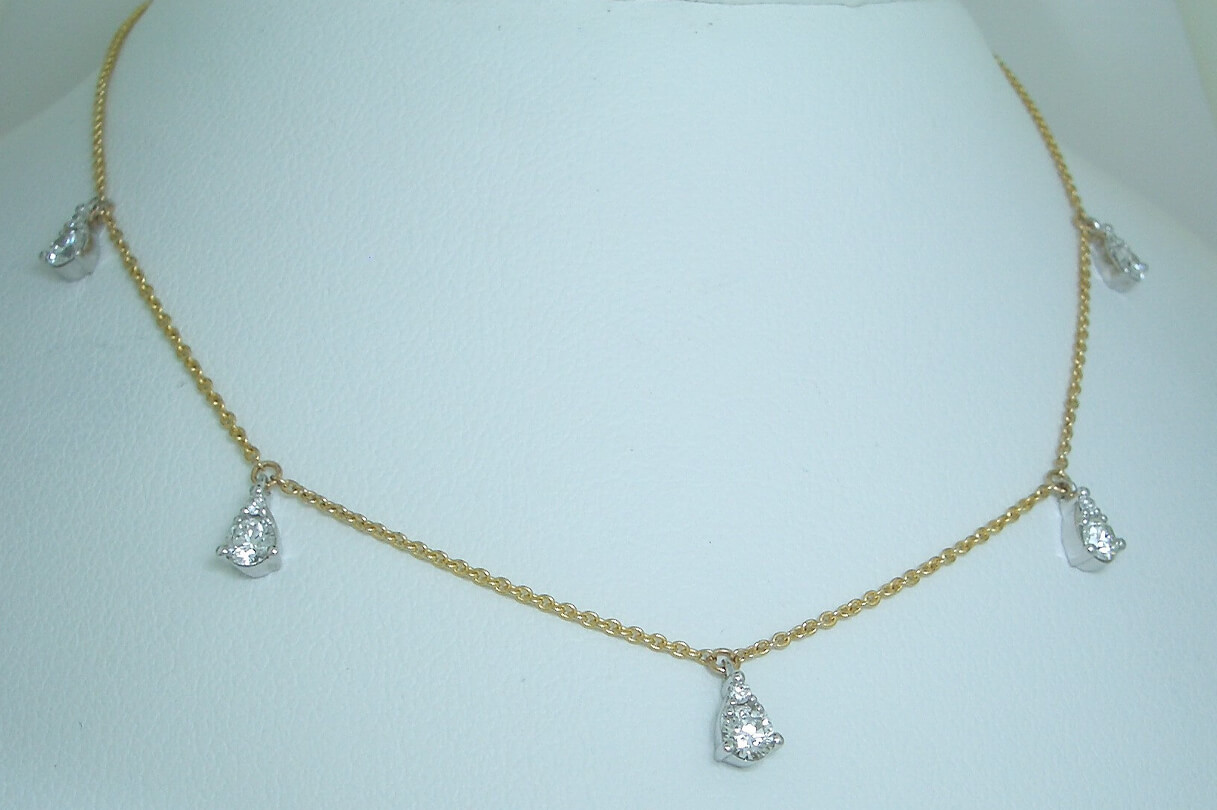 Station Style Diamond Necklace