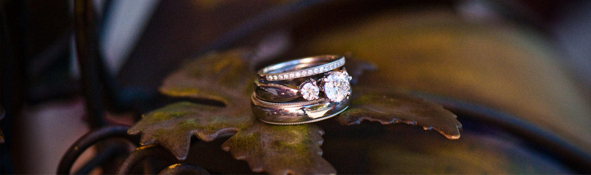 Rose gold set of rings