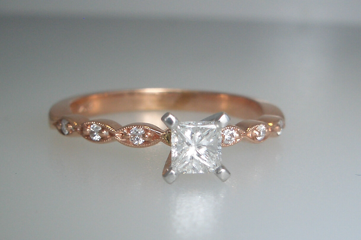 14k Rose Gold Engagement Ring