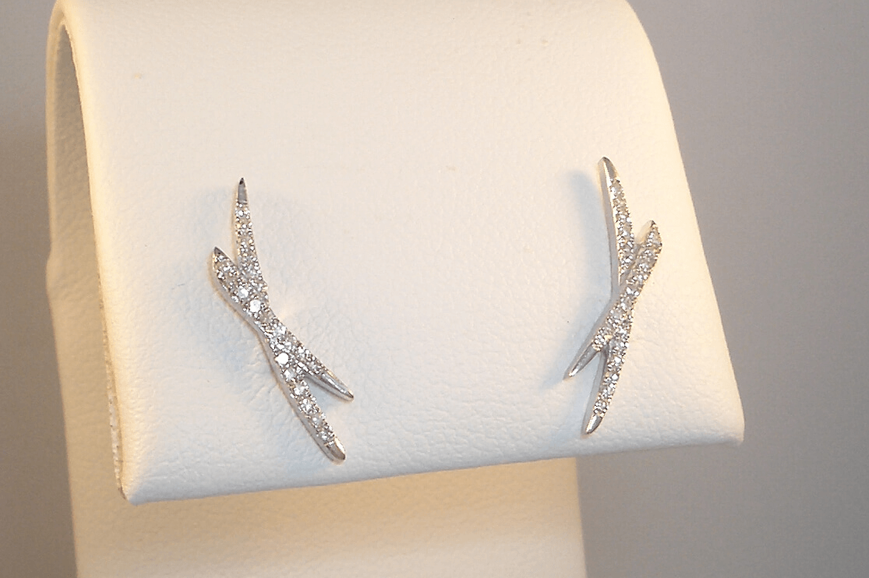 Diamond Crossover Earrings