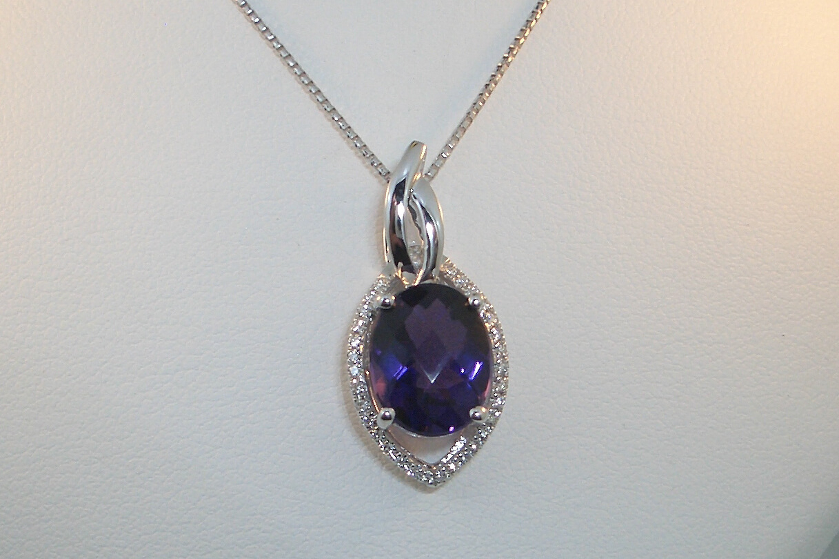 Amethyst Diamond Halo