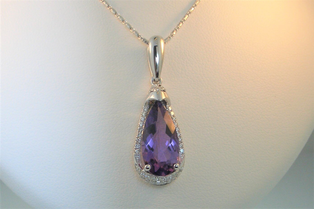 Pear Amethyst Pendant